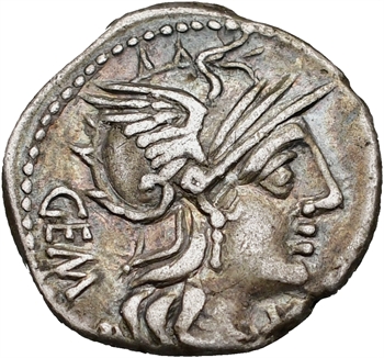 Aburia, denier, Rome, 132 av. J.-C.