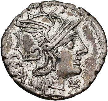 Aburia, denier, Rome, 132 av. J.-C.