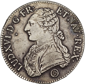 Louis XVI, écu aux branches d&rsquo;olivier, 1775 Perpignan