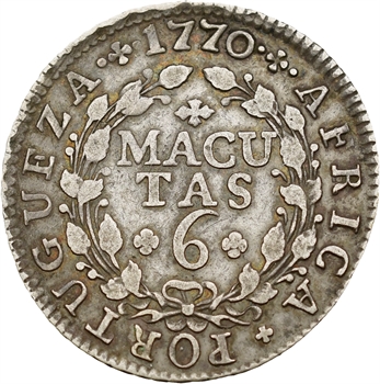 Portugal, Joseph Ier, 6 macutas, 1770 Lisbonne