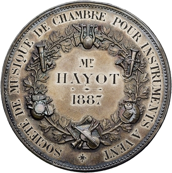 Lagrange (J.) : Société de musique de chambre, en argent, 1887 Paris