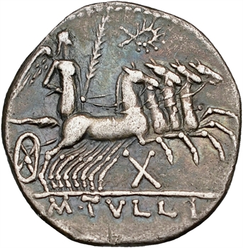 Tullia, denier, Rome, 120 av. J.-C.