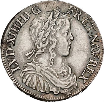 Louis XIV, demi-écu à la mèche longue, 1649 Poitiers