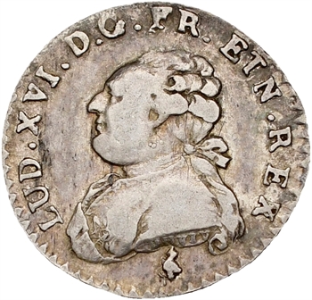 Louis XVI, vingtième d&rsquo;écu aux branches d&rsquo;olivier, 1783 Paris