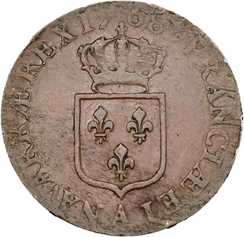 Louis XV, demi-sol à la vieille tête, 1768, 2d semestre, Paris