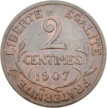 IIIe République, 2 centimes Daniel-Dupuis, 1907 Paris