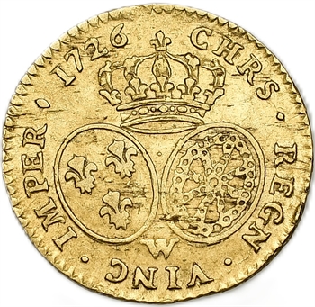 Louis XV, demi-louis aux lunettes, 1726 Lille