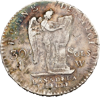 Constitution, 30 sols FRANÇOIS, An 5, 1793 Lille