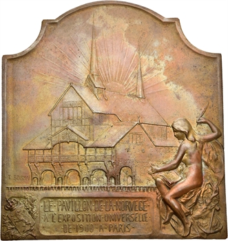 Norvège, le pavillon à l&rsquo;exposition Universelle de Paris, par T. Szirmaï, 1900