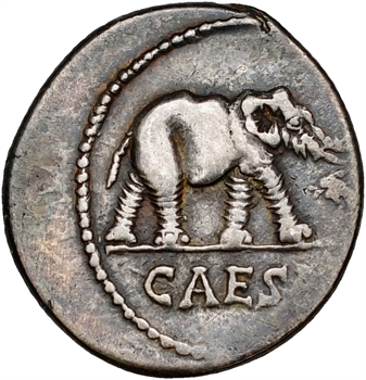 Jules César, denier, Italie, 49 av. J.-C.