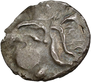 Sotiates ou Pétrocores, drachme au type de Belvès, Ier siècle av. J.-C