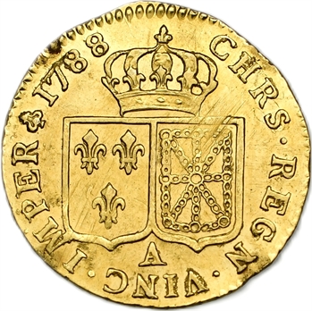 Louis XVI, louis d&rsquo;or à la tête nue, 1788, 1er semestre, Paris
