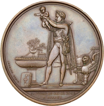 Premier Empire, le baptême du Roi de Rome, par Andrieu, 1811 Paris