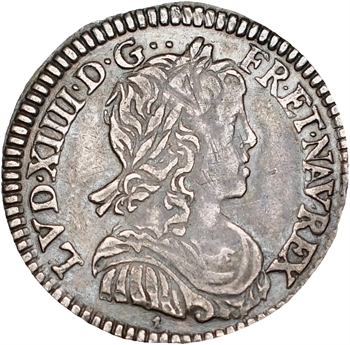 Louis XIV, douzième d&rsquo;écu à la mèche longue, 1657 Limoges
