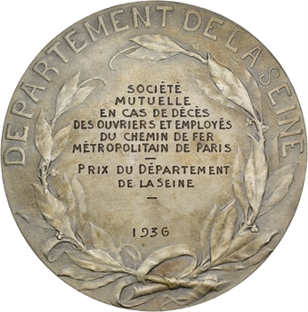 Daniel-Dupuis (J.-B.) : la mutuelle des cheminots, en argent, 1936 Paris