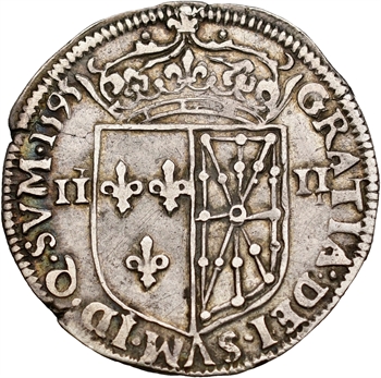 Henri IV, quart d&rsquo;écu de Navarre, 1595 Saint-Palais