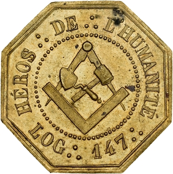 Orient de Paris, Le Héros de l&rsquo;Humanité, Loge 147 du Suprême Conseil, jeton de présence, s.d. Paris