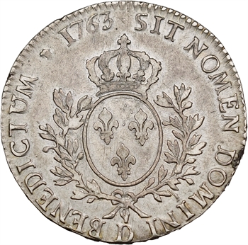 Louis XV, écu au bandeau, 1763 Lyon