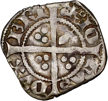 Bretagne (duché de), Jean IV, demi-gros aux sept mouchetures, s.d. (avant 1350)