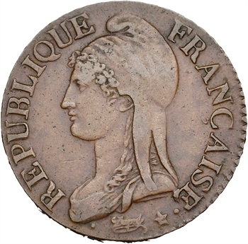 Directoire, cinq centimes Dupré, An 5 Paris