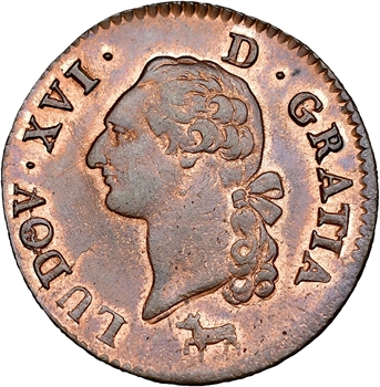 Louis XVI, sol de bronze, 1782 Orléans