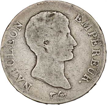 Premier Empire, 2 francs calendrier grégorien, 1806 Perpignan