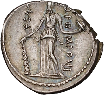 Pomponia, denier, Rome, 66 av. J.-C.