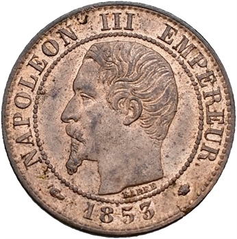 Second Empire, un centime tête nue, 1853 Marseille