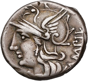 Baebia, denier, Rome, 137 av. J.-C.