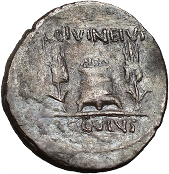 Livineia, denier, Rome, 42 av. J.-C.
