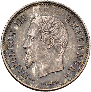 Second Empire, 20 centimes tête nue, 1853 Paris