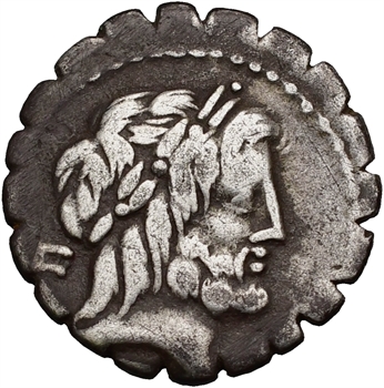 Volteia, denier serratus, Rome, 81 av. J.-C.