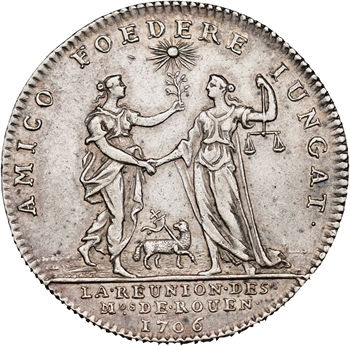 Louis XIV, Normandie, réunion des marchands de Rouen, 1706 Paris