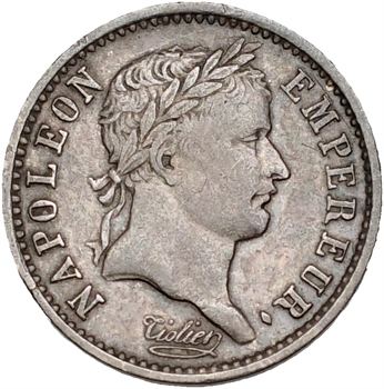Premier Empire, quart de franc tête laurée, 1807 Paris