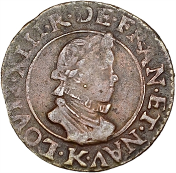 Louis XIII, double tournois, 1613 Bordeaux