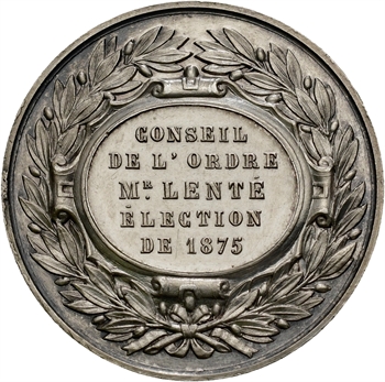 IIIe République, le Barreau de Paris à M. Lenté, par Pingret, 1875 Paris