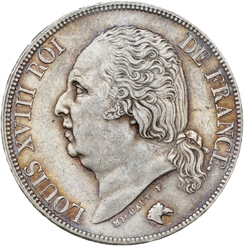 Louis XVIII, 2 francs, 1824 Lille