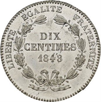 IIe République, essai de dix centimes par Rogat, 1848 Paris