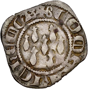 Bretagne (duché de), Jean IV, demi-gros aux sept mouchetures, s.d. (avant 1350)