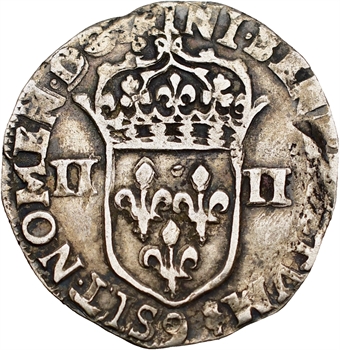 Henri IV, quart d&rsquo;écu, croix feuillue de face, 1605 Rennes
