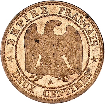 Second Empire, deux centimes tête nue, 1853 Paris