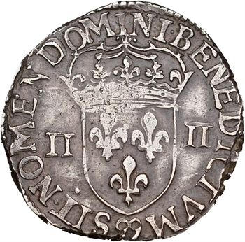 Charles X, quart d&rsquo;écu, croix de face, 1595 Dinan