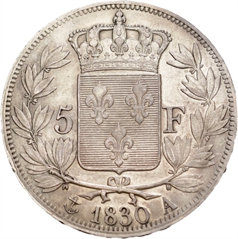 Charles X, 5 francs tranche en relief, 1830 Paris