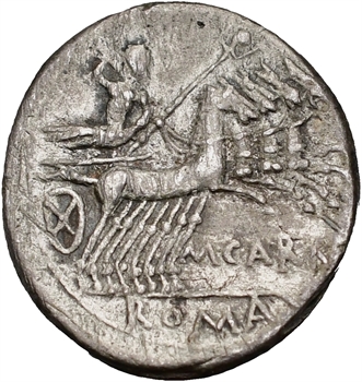 Papiria, denier, Rome, 122 av. J.-C.