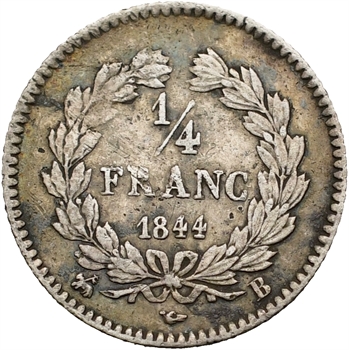 Louis-Philippe Ier, 1/4 franc, 1844 Rouen