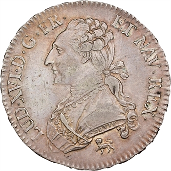 Louis XVI, demi-écu aux rameaux d&rsquo;olivier, 1792 Paris