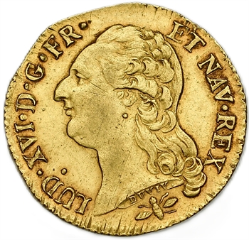 Louis XVI, louis d&rsquo;or à la tête nue, 1786, 2d semestre, Lyon