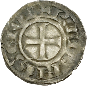 Bretagne (duché de), anonymes sous Constance, Arthur et Guy de Thouars, denier, s.d. Rennes