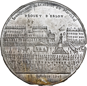 IIe République, Reims, inauguration de la statue de Drouet d&rsquo;Erlon, 1849 Reims