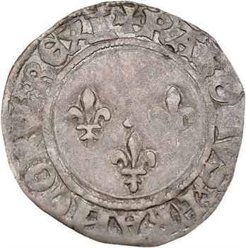 Charles VII, blanc aux trois lis 1re émission, Tours